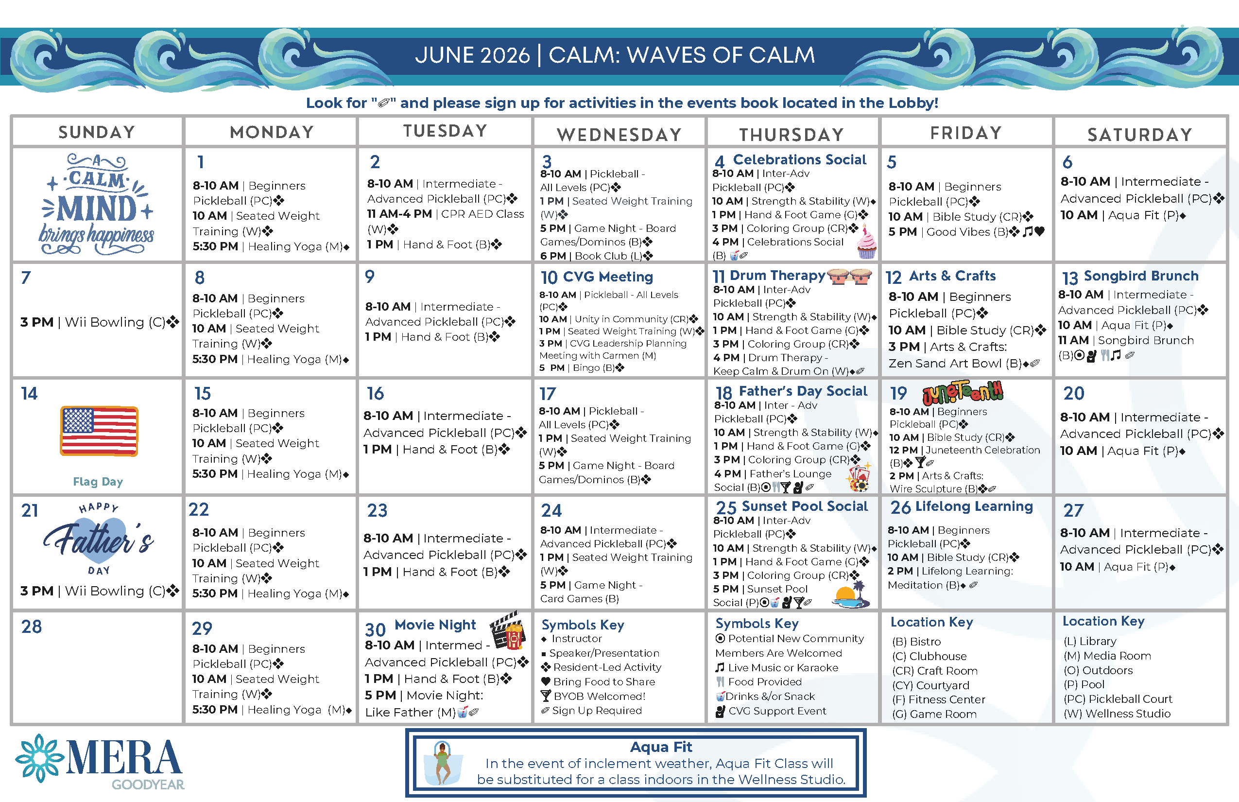 June Events Calendar