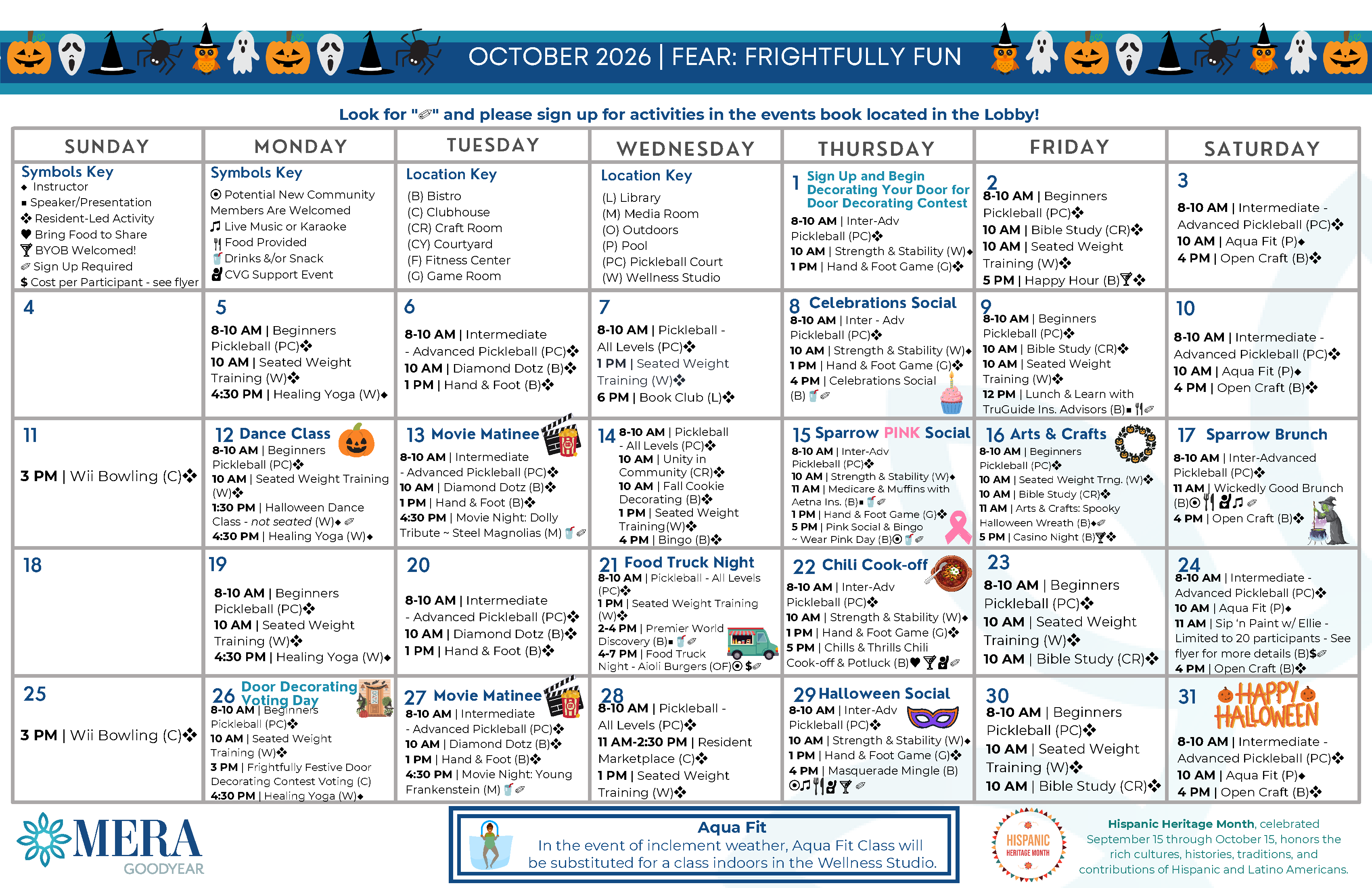 October Event Calendar