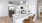 a kitchen with a dining table